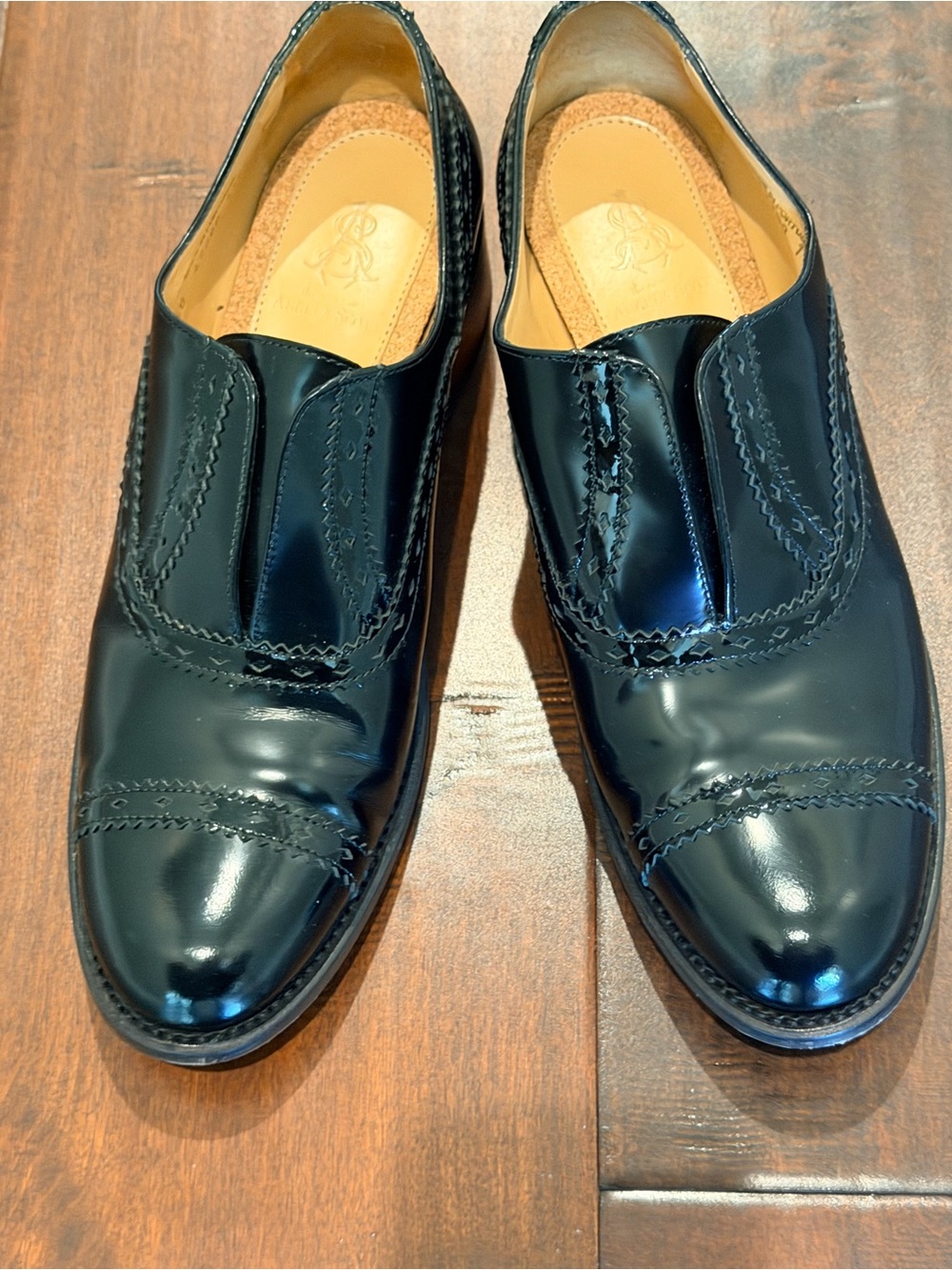 The Office of Angela Scott Azner Black Leather Loafers